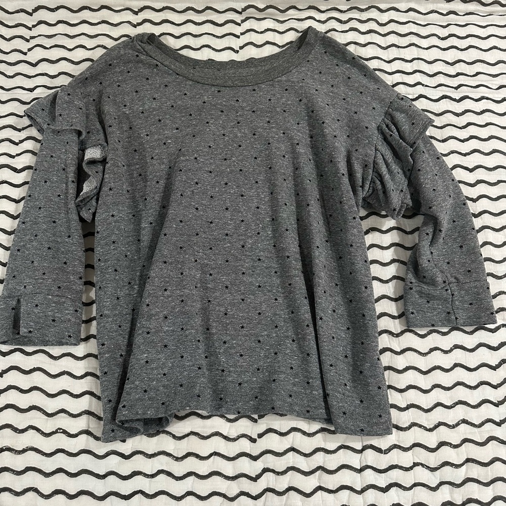 Current/Elliot The Ruffle Sweatshirt - Picture 2 of 4